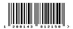1200143812150 barcode