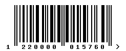 EAN barcode number 1220000015760
