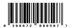 EAN barcode 300672000507