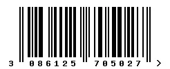 EAN barcode 3086125705027