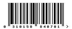 EAN barcode 310158840701