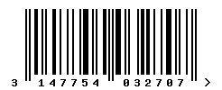 EAN barcode number 3147754032707