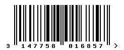 upc 3147758016857 barcode image
