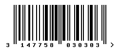 upc 3147758030303 barcode image
