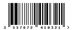 EAN barcode number 3337872410321