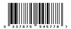 upc 3337875545778 barcode image