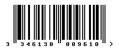 upc 3346130009610 barcode image