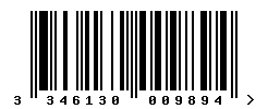 upc 3346130009894 barcode image
