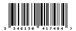 EAN barcode 3346130417484