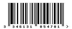 EAN barcode 3346131054701