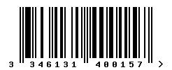 upc 3346131400157 barcode image