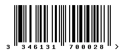 EAN barcode 3346131700028
