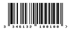 upc 3346132100100 barcode image