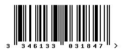 EAN barcode number 3346133031847