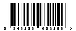 EAN barcode number 3346133032196