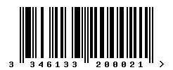 EAN 3346133200021 barcode image