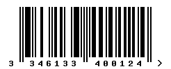 upc 3346133400124 barcode image
