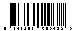 EAN barcode 3346133500022