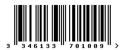 EAN 3346133701009 barcode image