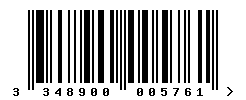 EAN barcode number 3348900005761