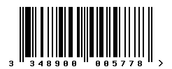 EAN barcode number 3348900005778