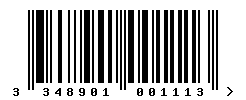 EAN barcode number 3348901001113