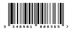 EAN barcode number 3348901008365