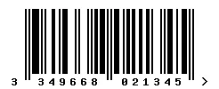 EAN barcode 3349668021345