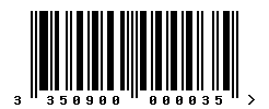 EAN barcode number 3350900000035