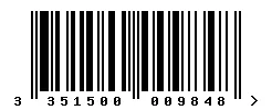 3351500009848 barcode