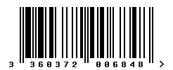 EAN barcode number 3360372006848