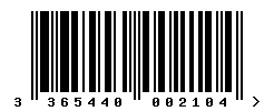 EAN barcode 3365440002104