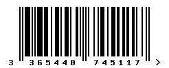 EAN 3365440745117 barcode image
