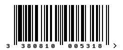 EAN barcode number 3380810005318
