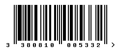 EAN barcode number 3380810005332