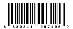 upc 3380811067100 barcode image