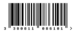upc 3380811086101 barcode image