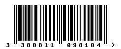 upc 3380811098104 barcode image