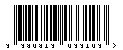 EAN barcode number 3380813033103