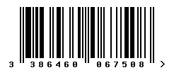 upc 3386460067508 barcode image