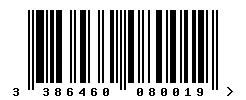 3386460080019 barcode