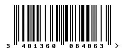 EAN barcode 3401360084063