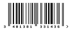 EAN barcode number 3401381331436