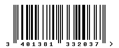 EAN barcode number 3401381332037