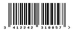 EAN barcode number 3412242310057