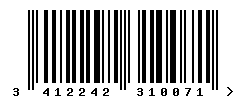 EAN barcode number 3412242310071