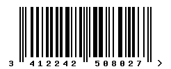 EAN barcode number 3412242508027