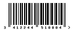 upc 3412244510004 barcode image