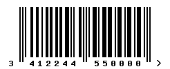 EAN barcode number 3412244550000