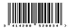 3414200520034 barcode